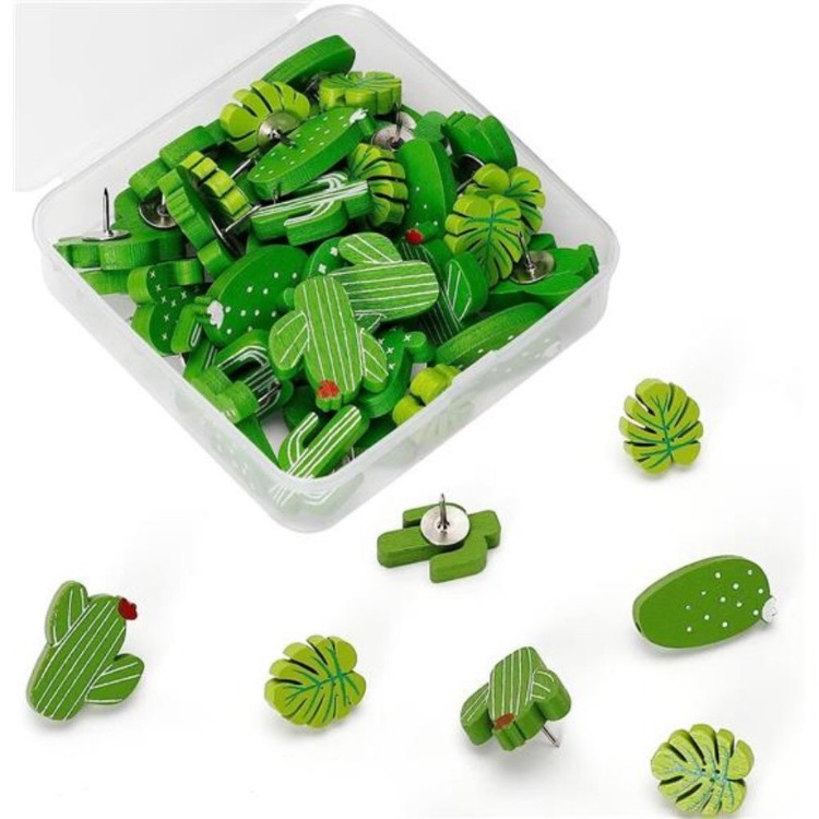 40pcs Cactus Push Pins Cactus Thumb Tacks